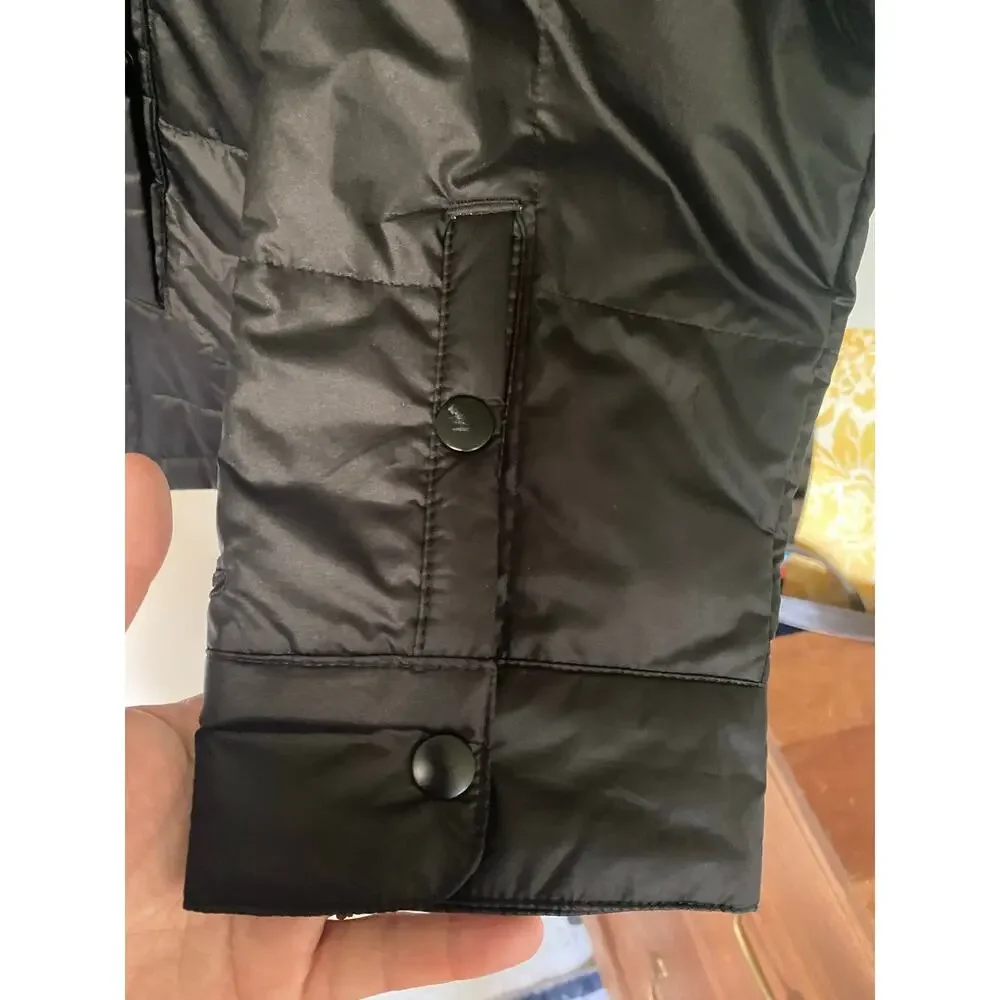 Nike 6.0 Skateboard Black Quilted Jacket w/Gingham Lining RARE XL Snap Closure